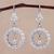 Silver dangle earrings, 'Filigree Princess' - Fine Silver Dangle Earrings thumbail