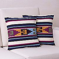 Wool cushion covers Inca Paradise pair Peru