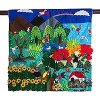 Applique wall hanging,