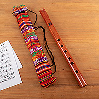 Wood quena flute Andean Song Peru