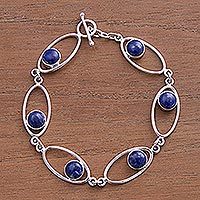 Lapis lazuli link bracelet,