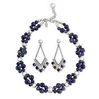 Sodalite jewelry set,