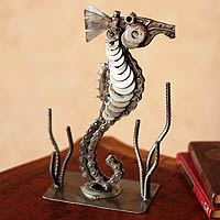 Auto parts sculpture Lucky Seahorse Peru