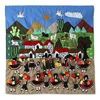 Applique wall hanging,