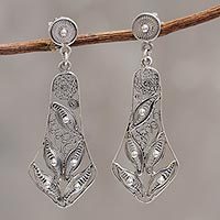 Silver dangle earrings,