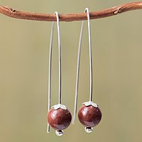 Jasper drop earrings,