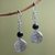 Hematite earrings, 'Shimmer' - Fair Trade Sterling Silver and Hematite Earrings thumbail