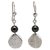 Hematite earrings, 'Shimmer' - Fair Trade Sterling Silver and Hematite Earrings (image 2a) thumbail