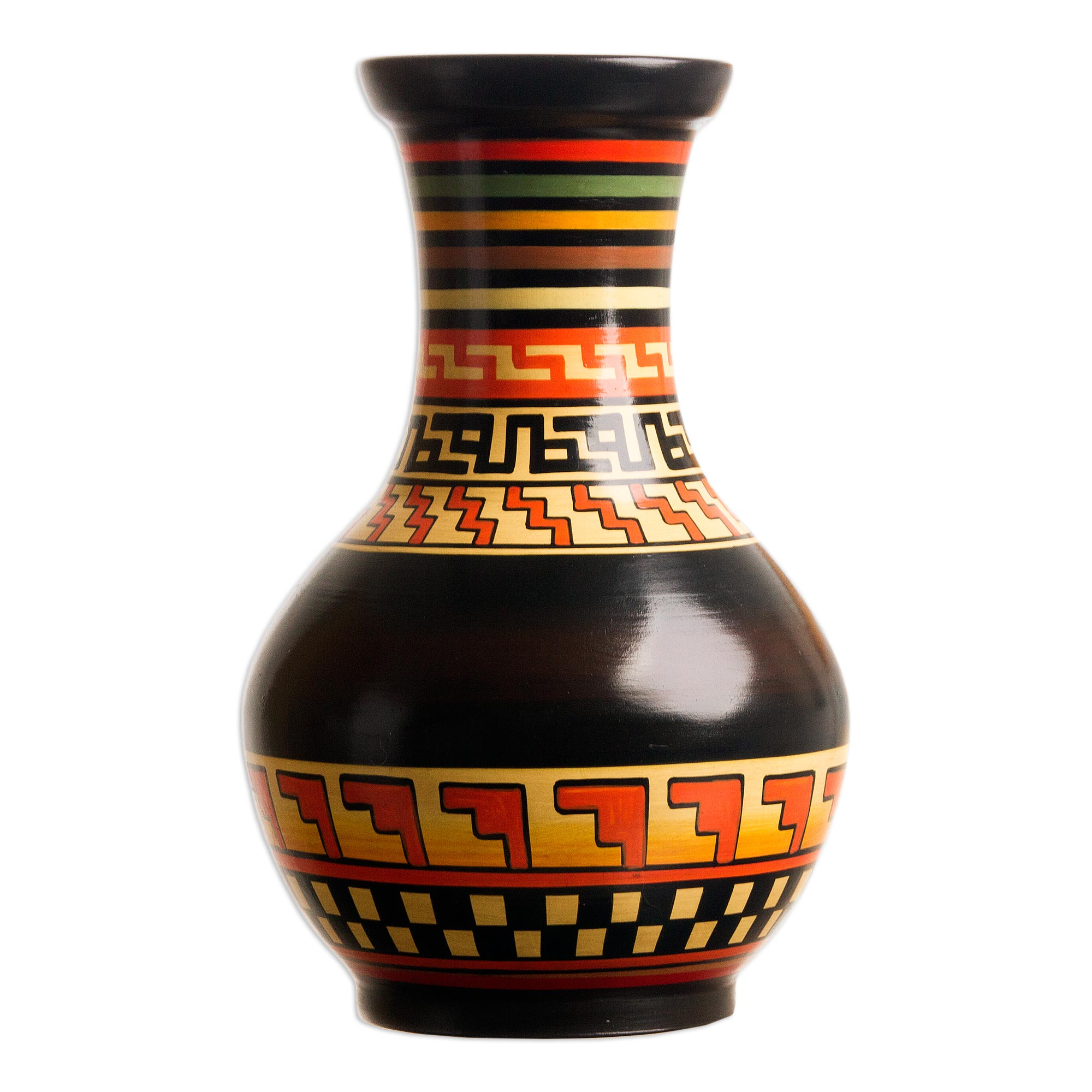Peruvian Cuzco Ceramic Vase Ica Memory Novica