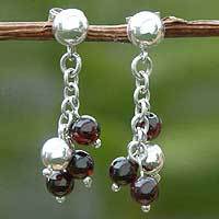 Garnet earrings,