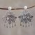 Silver chandelier earrings, 'Floral Dance' - Hand Made Sterling Silver Filigree Chandelier Earrings thumbail