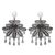 Silver chandelier earrings, 'Floral Dance' - Hand Made Sterling Silver Filigree Chandelier Earrings (image 2a) thumbail