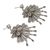 Silver chandelier earrings, 'Floral Dance' - Hand Made Sterling Silver Filigree Chandelier Earrings (image 2b) thumbail