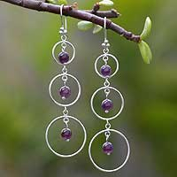 Amethyst chandelier earrings Lilac Chimes Peru