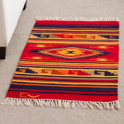 Wool rug, Red Star (2x3)