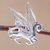 Silver filigree brooch pin, 'Filigree Pegasus' - Hand Made Silver Filigree Brooch Pin thumbail