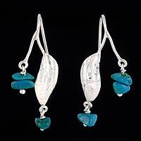 Chrysocolla dangle earrings,