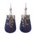Sodalite dangle earrings, 'Renewal' - Unique Sterling Silver and Sodalite Dangle Earrings (image 2a) thumbail