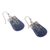 Sodalite dangle earrings, 'Renewal' - Unique Sterling Silver and Sodalite Dangle Earrings (image 2d) thumbail