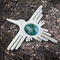 Chrysocolla pendant,