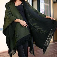 Alpaca blend ruana cloak,