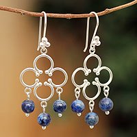 Lapis lazuli chandelier earrings,