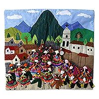 Applique wall hanging,