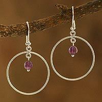 Amethyst dangle earrings,