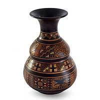 Aged Cuzco vase,