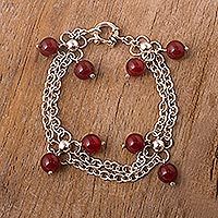 Carnelian charm bracelet,