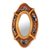 Mirror, 'Autumn Butterfly' - Unique Reverse Painted Glass Wall Mirror (image 2c) thumbail