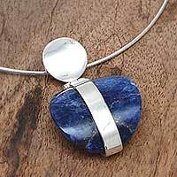 Sodalite pendant necklace,