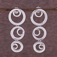 Silver dangle earrings,