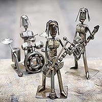 Auto part sculptures Heavy Metal Band set of 3 Peru