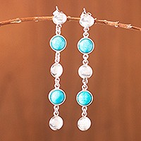 Amazonite dangle earrings,
