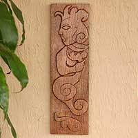 Wood relief panel,