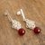 Agate dangle earrings, 'Lady Love' - Agate dangle earrings (image 2b) thumbail