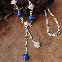Lapis lazuli pendant necklace,