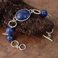 Sodalite link bracelet,