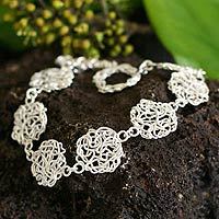 Silver link bracelet,
