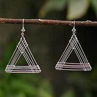 Silver dangle earrings,