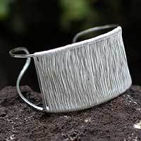 Sterling silver cuff bracelet,