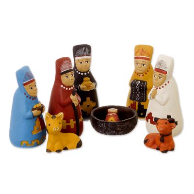 Peruvian Ceramic Nativity Scene