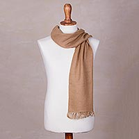 100% alpaca scarf Oblique Nutmeg Peru
