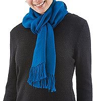 Alpaca and silk scarf,