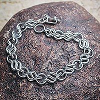 Silver chain bracelet,