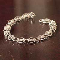 Sterling silver chain bracelet,