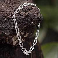 Silver chain bracelet,