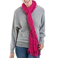 100% alpaca scarf,