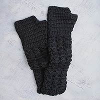 100% alpaca fingerless mittens,